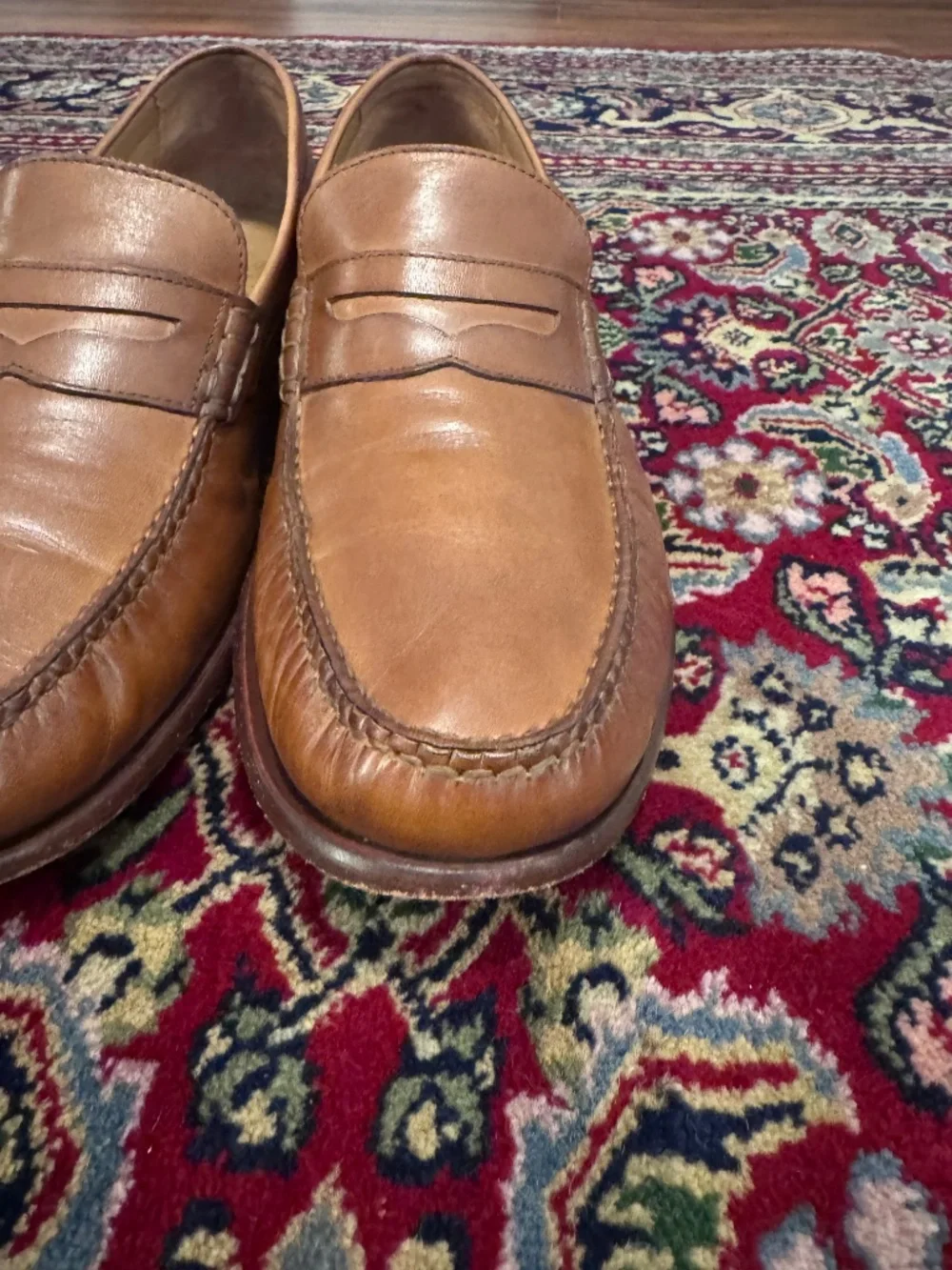 Share Cole Haan C12759 Pinch Grand Handsewn Brown Leather Penny Loafers Men’s 11